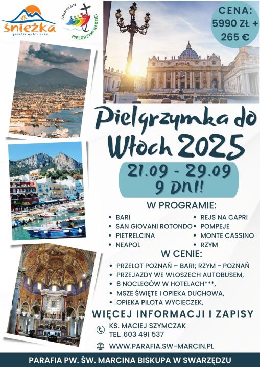 Pielgrzymka Włochy 2025